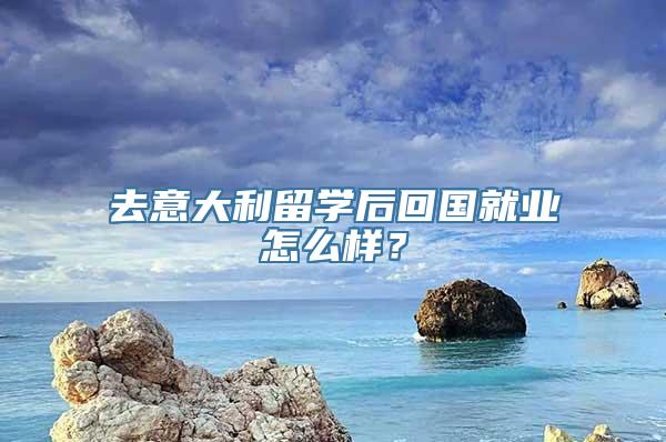 去意大利留学后回国就业怎么样？