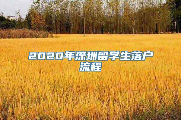 2020年深圳留学生落户流程