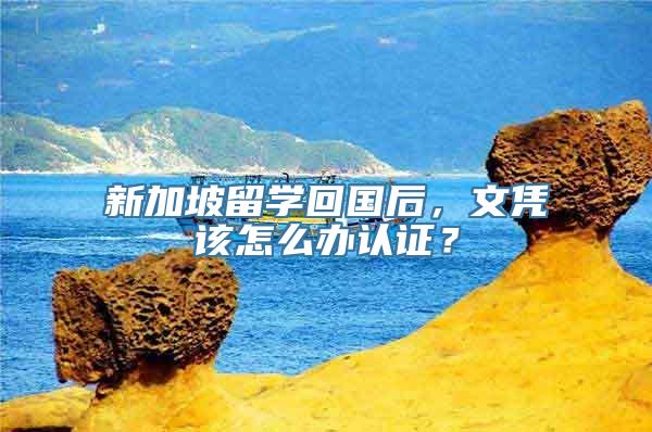 新加坡留学回国后，文凭该怎么办认证？