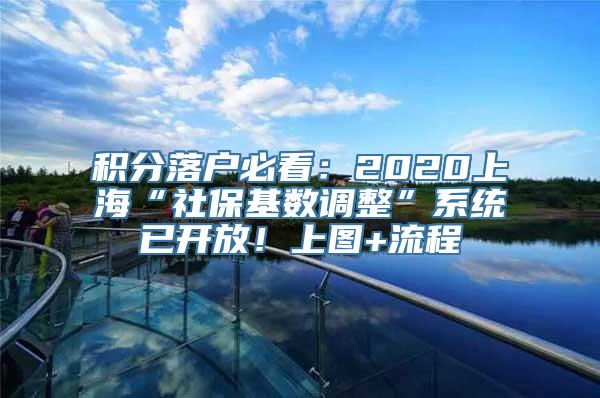 积分落户必看：2020上海“社保基数调整”系统已开放！上图+流程