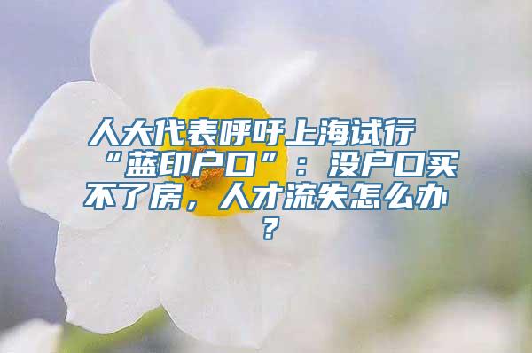 人大代表呼吁上海试行“蓝印户口”：没户口买不了房，人才流失怎么办？