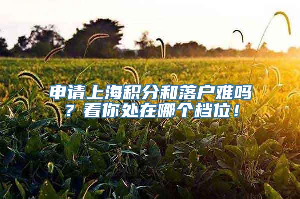 申请上海积分和落户难吗？看你处在哪个档位！