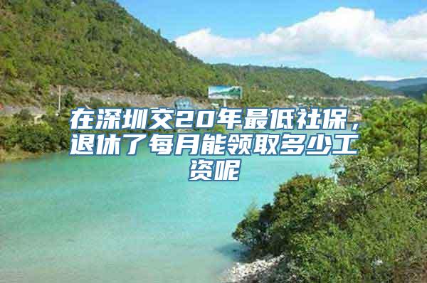 在深圳交20年最低社保，退休了每月能领取多少工资呢