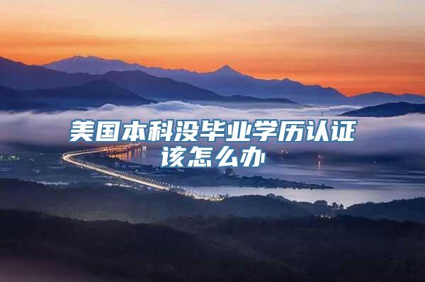 美国本科没毕业学历认证该怎么办