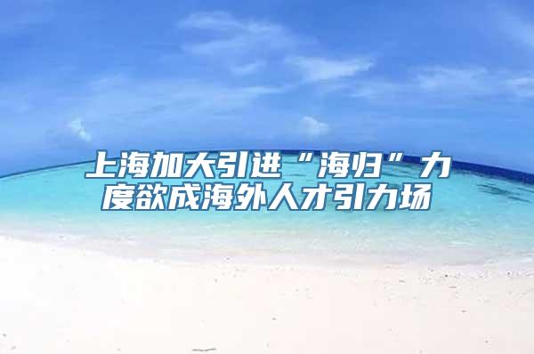 上海加大引进“海归”力度欲成海外人才引力场