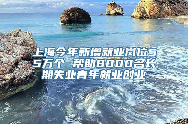 上海今年新增就业岗位55万个 帮助8000名长期失业青年就业创业