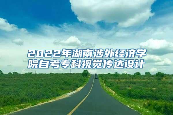 2022年湖南涉外经济学院自考专科视觉传达设计