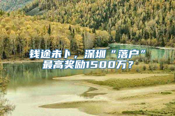 钱途未卜，深圳“落户”最高奖励1500万？