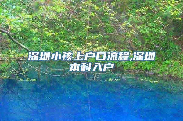 深圳小孩上户口流程,深圳本科入户
