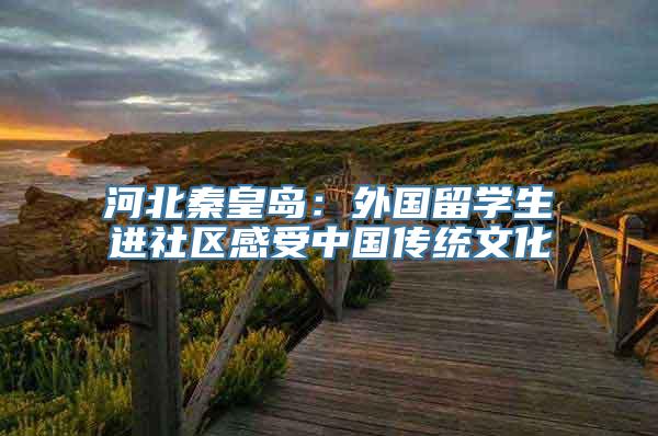 河北秦皇岛：外国留学生进社区感受中国传统文化