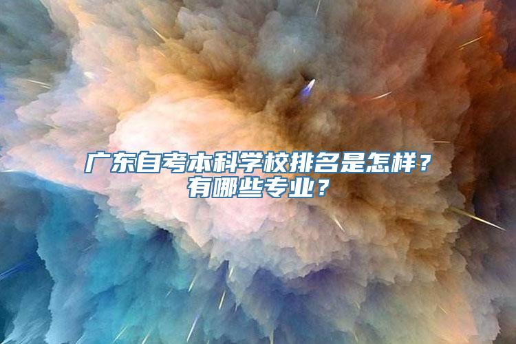 广东自考本科学校排名是怎样？有哪些专业？