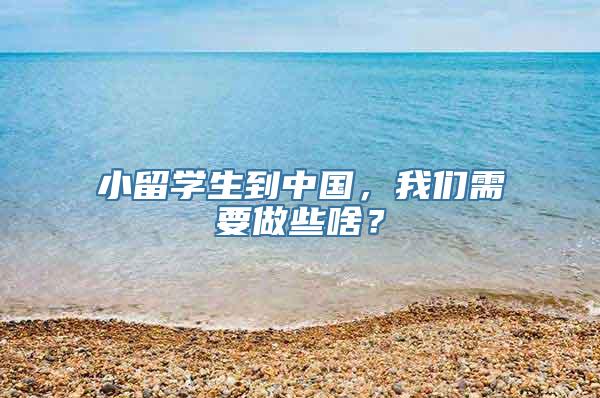 小留学生到中国，我们需要做些啥？