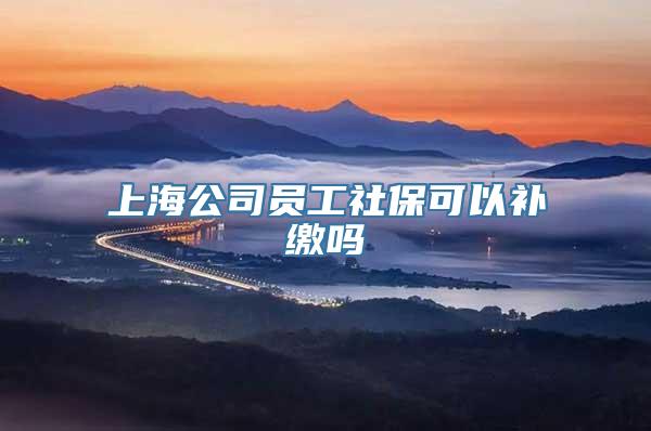 上海公司员工社保可以补缴吗