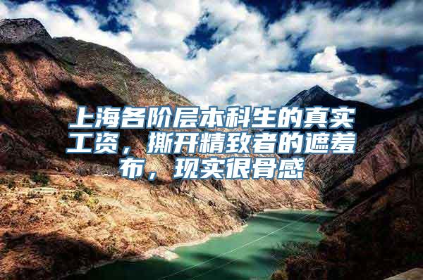 上海各阶层本科生的真实工资，撕开精致者的遮羞布，现实很骨感