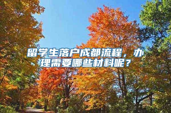 留学生落户成都流程，办理需要哪些材料呢？