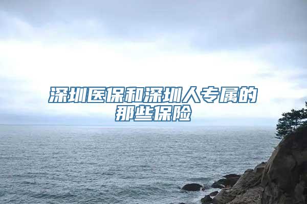 深圳医保和深圳人专属的那些保险