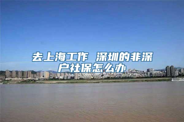 去上海工作 深圳的非深户社保怎么办