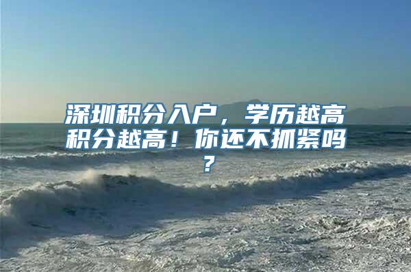 深圳积分入户，学历越高积分越高！你还不抓紧吗？