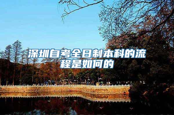 深圳自考全日制本科的流程是如何的
