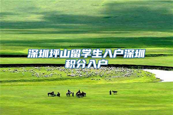 深圳坪山留学生入户深圳积分入户