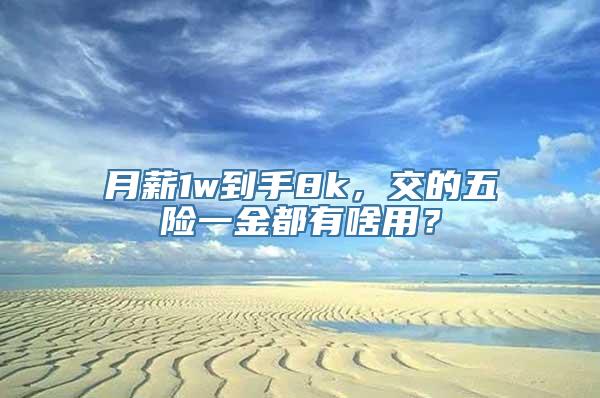 月薪1w到手8k，交的五险一金都有啥用？