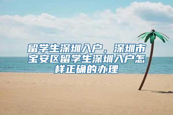 留学生深圳入户，深圳市宝安区留学生深圳入户怎样正确的办理