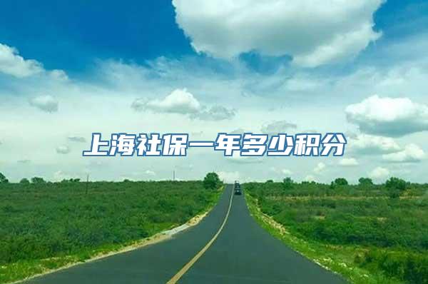 上海社保一年多少积分