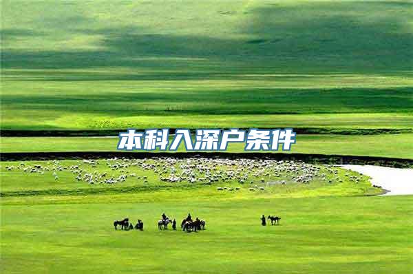本科入深户条件