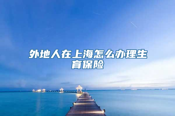 外地人在上海怎么办理生育保险
