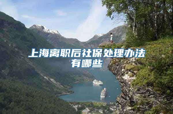 上海离职后社保处理办法有哪些