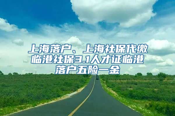 上海落户、上海社保代缴临港社保3.1人才证临港落户五险一金