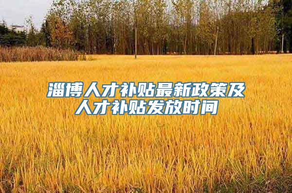 淄博人才补贴最新政策及人才补贴发放时间