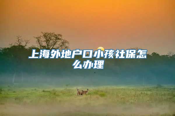 上海外地户口小孩社保怎么办理