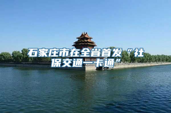 石家庄市在全省首发“社保交通一卡通”
