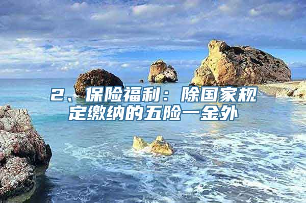 2、保险福利：除国家规定缴纳的五险一金外