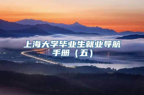 上海大学毕业生就业导航手册（五）