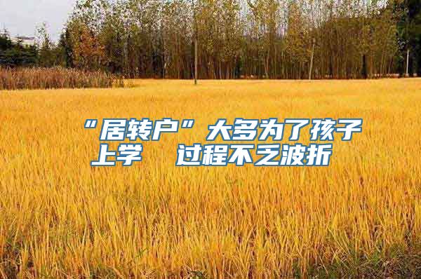 “居转户”大多为了孩子上学  过程不乏波折