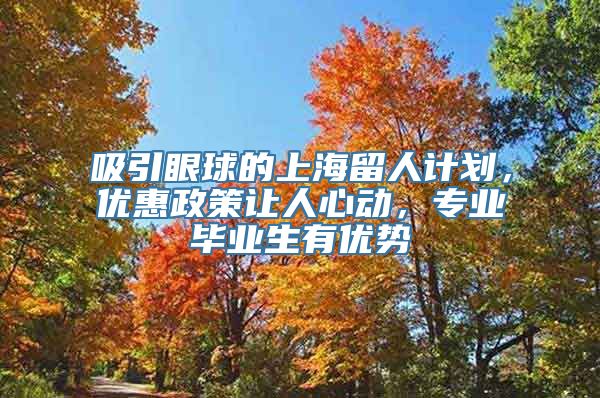 吸引眼球的上海留人计划，优惠政策让人心动，专业毕业生有优势