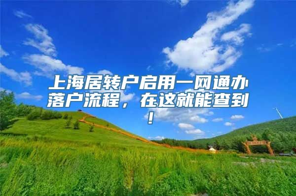 上海居转户启用一网通办落户流程，在这就能查到！